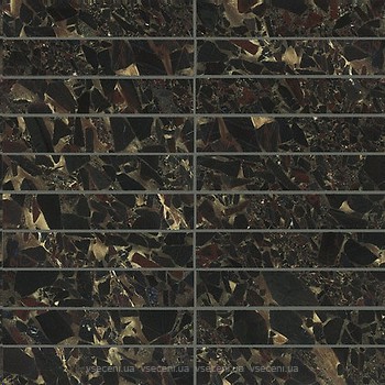 Фото Rex мозаїка I Marmi di Rex Mosaico 3x15 Marble Black Lucido 30x30 (729066)