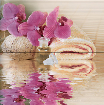 Фото Belani декор-панно Фрезия Орхидея розовое 50x50 (комплект 2 шт)