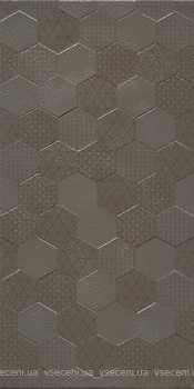 Фото Kale плитка для стін Grafen RM-8203 Hexagon Brown 30x60