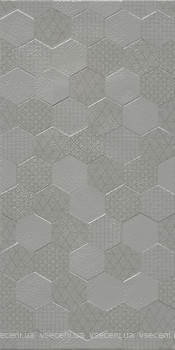 Фото Kale плитка для стін Grafen RM-8299 Hexagon Grey 30x60