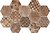 Фото Ragno ceramica декор Epoca Decoro Cementine Cotto Scuro 18.2x21 (R55V)
