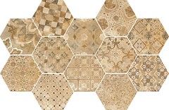 Фото Ragno ceramica декор Epoca Decoro Cementine Ocra 18.2x21 (R55T)
