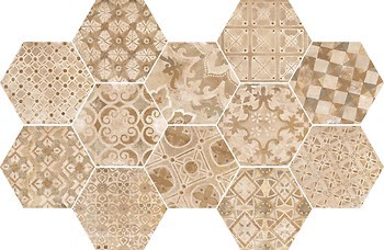 Фото Ragno ceramica декор Epoca Decoro Cementine Rosa 18.2x21 (R55U)