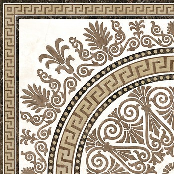 Фото Golden Tile декор Meander Rosette бежевий 40x40 (2А1810)