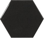 Фото Equipe Ceramicas плитка для стін Scale Hexagon Black 10.7x12.4