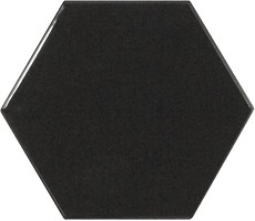 Фото Equipe Ceramicas плитка для стін Scale Hexagon Black 10.7x12.4