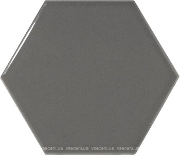 Фото Equipe Ceramicas плитка для стін Scale Hexagon Dark Grey 10.7x12.4