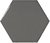 Фото Equipe Ceramicas плитка настенная Scale Hexagon Dark Grey 10.7x12.4