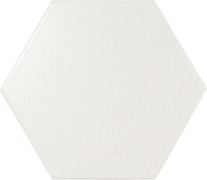 Фото Equipe Ceramicas плитка для стін Scale Hexagon White Mate 10.7x12.4