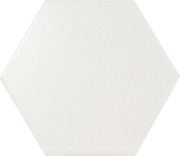 Фото Equipe Ceramicas плитка для стін Scale Hexagon White Mate 10.7x12.4