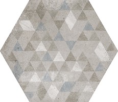 Фото Equipe Ceramicas плитка для підлоги Urban Hexagon Forest Silver 25.4x29.2