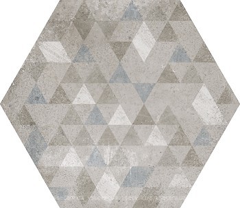 Фото Equipe Ceramicas плитка для підлоги Urban Hexagon Forest Silver 25.4x29.2
