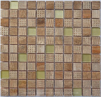 Фото Kotto Ceramica мозаїка CM 3040 C2 Brown/Gold 30x30