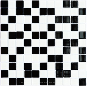 Фото Kotto Ceramica мозаика GM 4001 C2 Black/White 30x30
