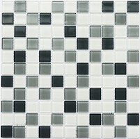 Фото Kotto Ceramica мозаика GM 4043 C3 Steel D/Steel M/White 30x30