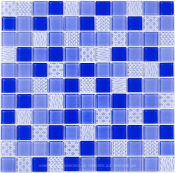Фото Kotto Ceramica мозаїка GM 4052 C3 Cobalt M/Cobalt W/Structure 30x30