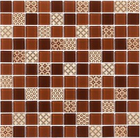 Фото Kotto Ceramica мозаїка GM 4054 C3 Brown D/Brown M/Structure 30x30