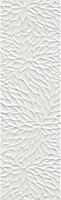 Фото Kale плитка настенная Wabi RM-6956R Shiro Flower White Matte 34x111
