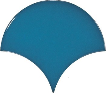 Фото Equipe Ceramicas плитка настенная Scale Fan Electric Blue 10.6x12