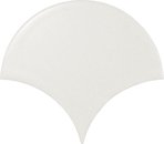 Фото Equipe Ceramicas плитка для стін Scale Fan White Matt 10.6x12