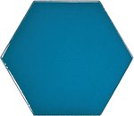 Фото Equipe Ceramicas плитка для стін Scale Hexagon Electric Blue 10.7x12.4