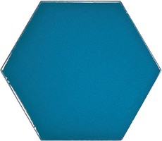 Фото Equipe Ceramicas плитка для стін Scale Hexagon Electric Blue 10.7x12.4