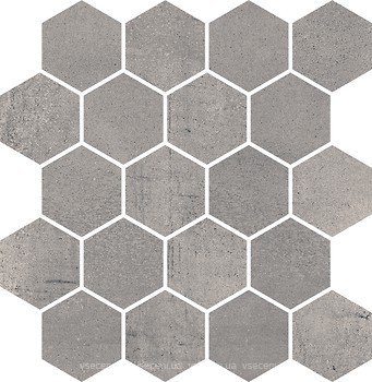 Фото My Way Paradyz мозаїка Space Mozaika Hexagon Grafit Mat 25.8x28