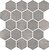 Фото My Way Paradyz мозаика Space Mozaika Hexagon Grafit Mat 25.8x28