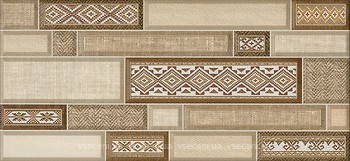 Фото Inter Cerama декор Textile коричневий 23x50 (Д182031)
