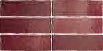 Фото Equipe Ceramicas плитка настенная Magma Burgundy 6.5x20