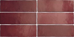 Фото Equipe Ceramicas плитка настенная Magma Burgundy 6.5x20