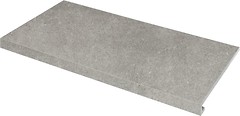 Фото Zeus Ceramica сходинка кутова з капіносом Concrete Grigio ліва 34.5x60 (SZRXRM8RR1)