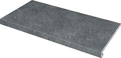 Фото Zeus Ceramica сходинка кутова з капіносом Concrete Nero ліва 34.5x60 (SZRXRM9RR1)