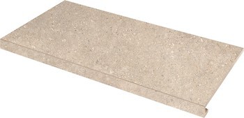 Фото Zeus Ceramica сходинка кутова з капіносом Concrete Sabbia ліва 34.5x60 (SZRXRM3RR1)