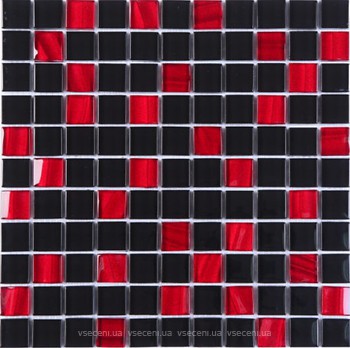 Фото Kotto Ceramica мозаїка GM 8005 C2 Red/Silver/Black 30x30