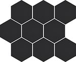 Фото Cerrad мозаика Cambia Mosaic Heksagon Black Lappato 27.53x33.4 (36729)