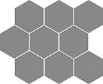 Фото Cerrad мозаика Cambia Mosaic Heksagon Grey Lappato 27.53x33.4 (36743)