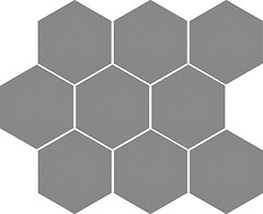 Фото Cerrad мозаика Cambia Mosaic Heksagon Grey Lappato 27.53x33.4 (36743)