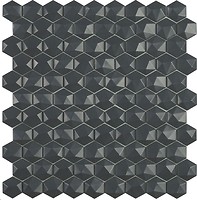 Фото Vidrepur мозаїка Nordic Hexagon Dark Grey Matt 908D 31.5x31.5