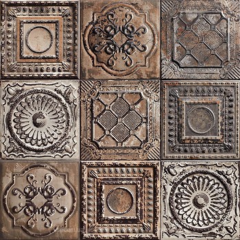 Фото Mainzu набор декоров Tin Tile Rusty Mix 20x20