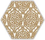 Фото Ceramika Paradyz декор Shiny Lines Heksagon Inserto A Gold 17.1x19.8
