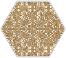 Фото Ceramika Paradyz декор Shiny Lines Heksagon Inserto E Gold 17.1x19.8