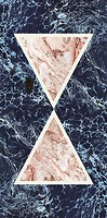 Фото Cedit плитка настенная Araldica Triangolo Blu Glossy 120x240 (763514)