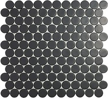 Фото Vidrepur мозаїка Circle 6108C Black Matt 30.1x31.3