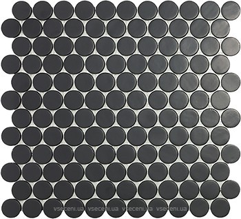 Фото Vidrepur мозаїка Circle 6108C Black Matt 30.1x31.3