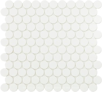 Фото Vidrepur мозаїка Circle 6106C White Matt 30.1x31.3