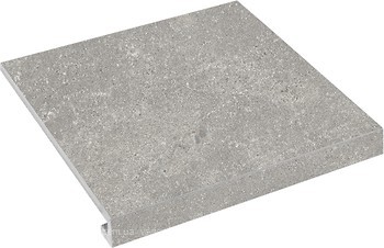 Фото Zeus Ceramica ступень угловая с капиносом Il Tempo Grigio правая 30x34.5 (SZRXSN8BRC2)