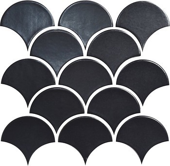 Фото Kotto Ceramica мозаїка Scales SC 6022 A Graphite Black 27.5x28.5