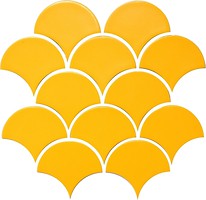 Фото Kotto Ceramica мозаїка Scales SC 6025 B Dark Yellow 27.5x28.5