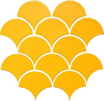 Фото Kotto Ceramica мозаїка Scales SC 6025 B Dark Yellow 27.5x28.5